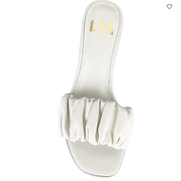 LPA Robyn Heeled Sandals in White Slide Heels - Picture 4 of 10